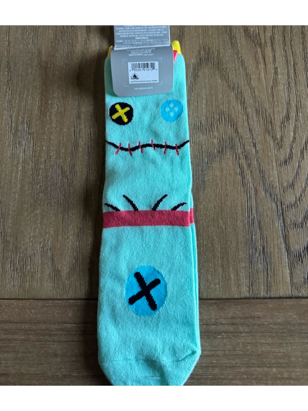 Disney Parks Lilo & Stitch Scrump Socks Size 4-10 with Bow